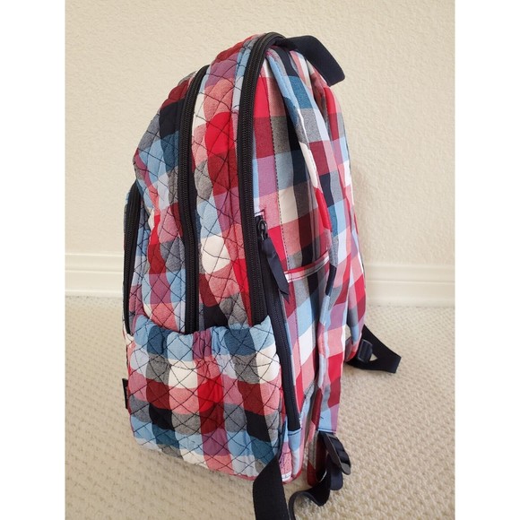 NWT Vera Bradley Campus Backpack in Patriotic Plaid #27966-11404 - Picture 3 of 10